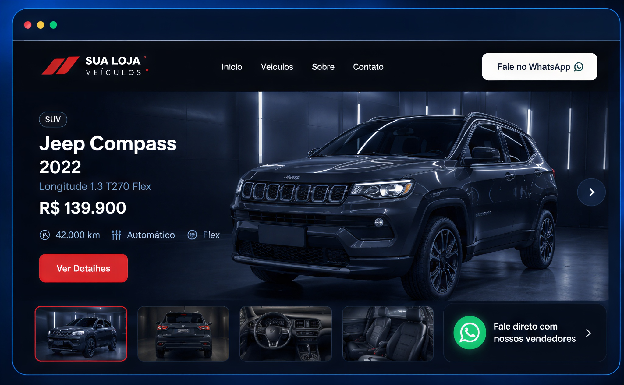 Showroom UsadosMais - Vitrine Jeep Compass